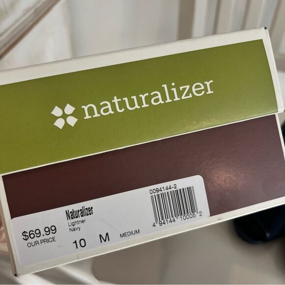 NWB Naturalizer Women’s Lightner Peep Toe Pumps in Navy Blue Sz. 10 Block Heel - Picture 2 of 9